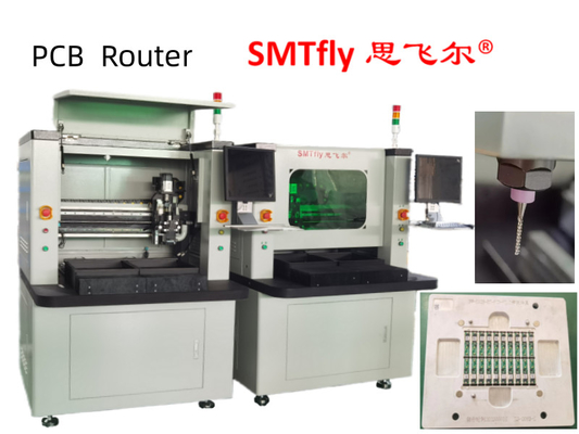 PCB-Router-Maschine mit zweiseitigem Schiebeträger und automatischem Trennwerkzeug