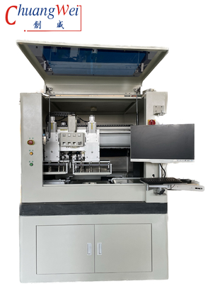 Inline-PCB-Router-Maschine 0,5 mm Dicke CNC Spindel Druckplatte 60000rpm