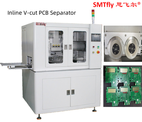 Intelligente Einrichtungsabschaltung mit horizontalen und vertikalen Optionen für Inline-PCB-Separatormaschine